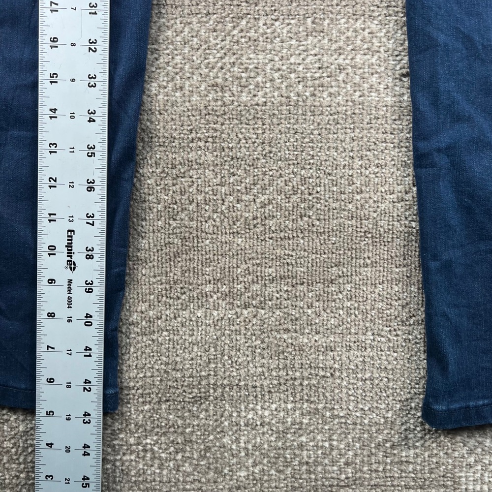 Levis 502 Regular Taper Jeans Womens 30x32 Dark Wash Blue Denim Whiskered - Picture 10 of 10